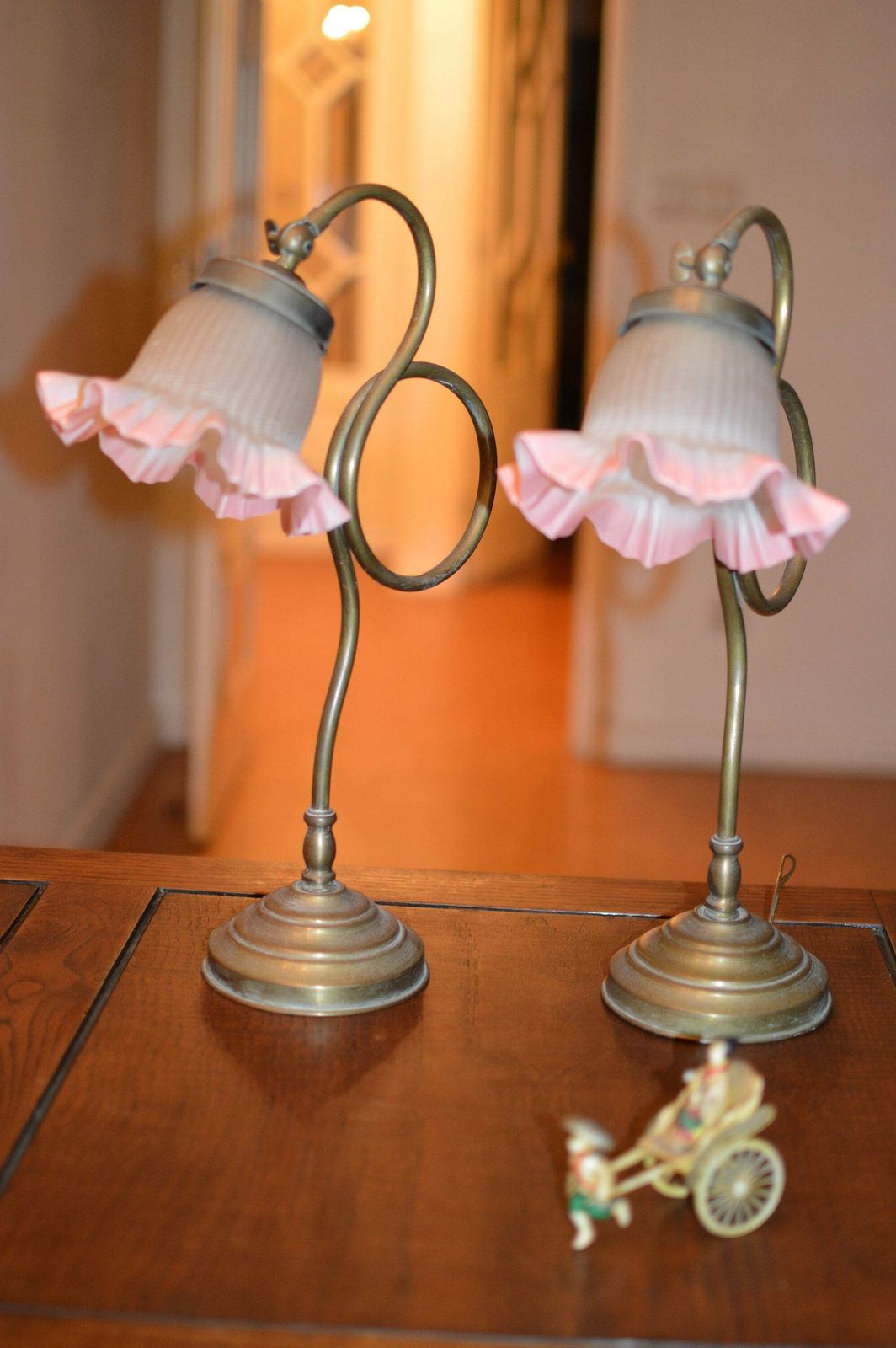 Pair Of Vintage Art Nouveau Table Lamp. Art Deco Table Lamp photo for sale