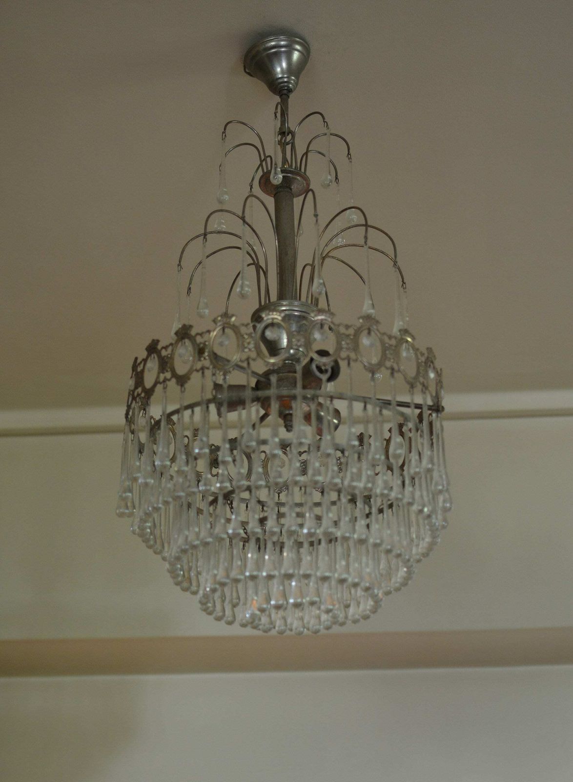 Venini Tear Drops Crystal Glass Chandelier 7 Tiers photo vintage