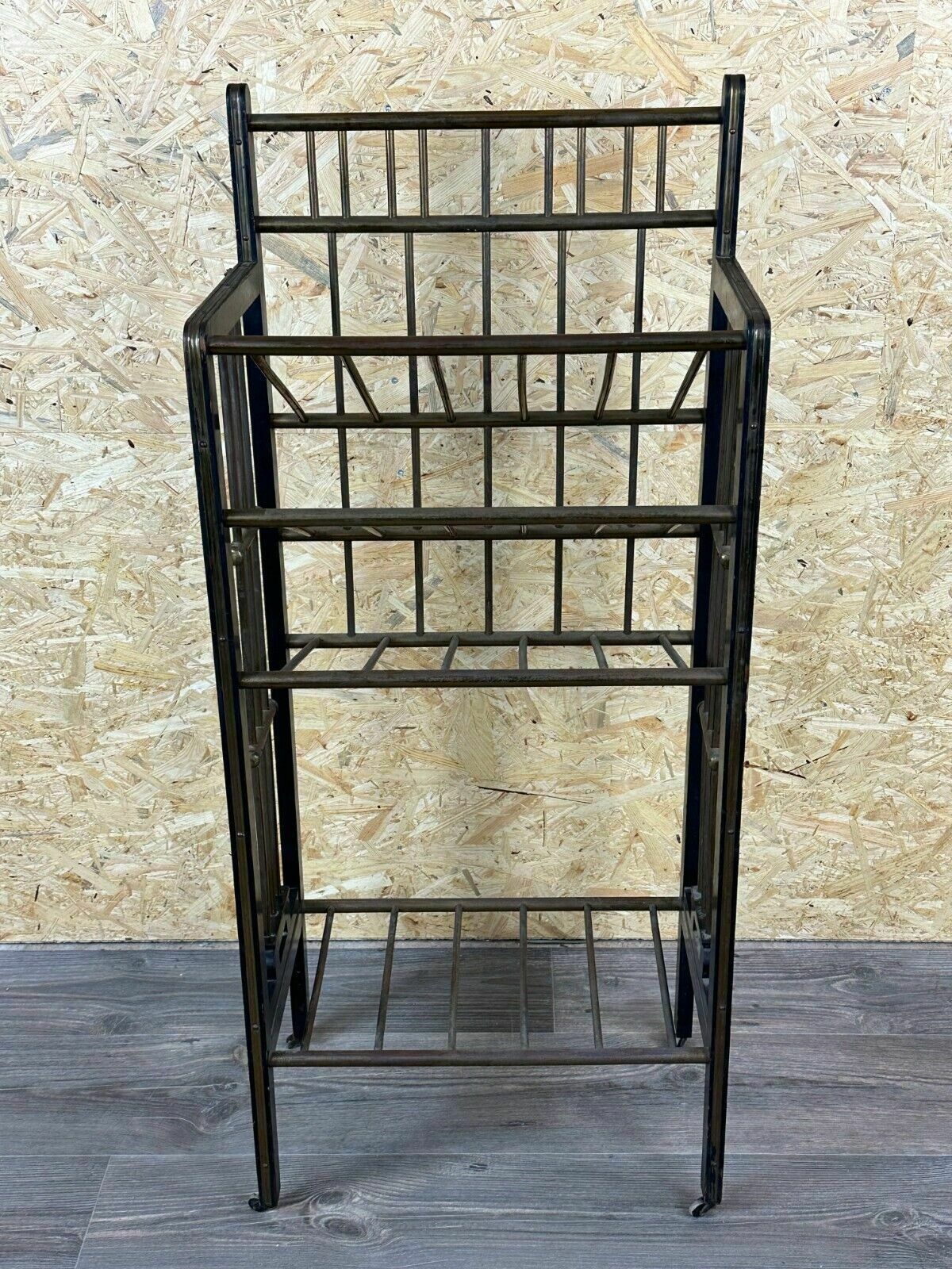 Magazine Rack From Wiener Werkstätte Austria Made Of Mahogany & Brass Around 1900 photo for sale