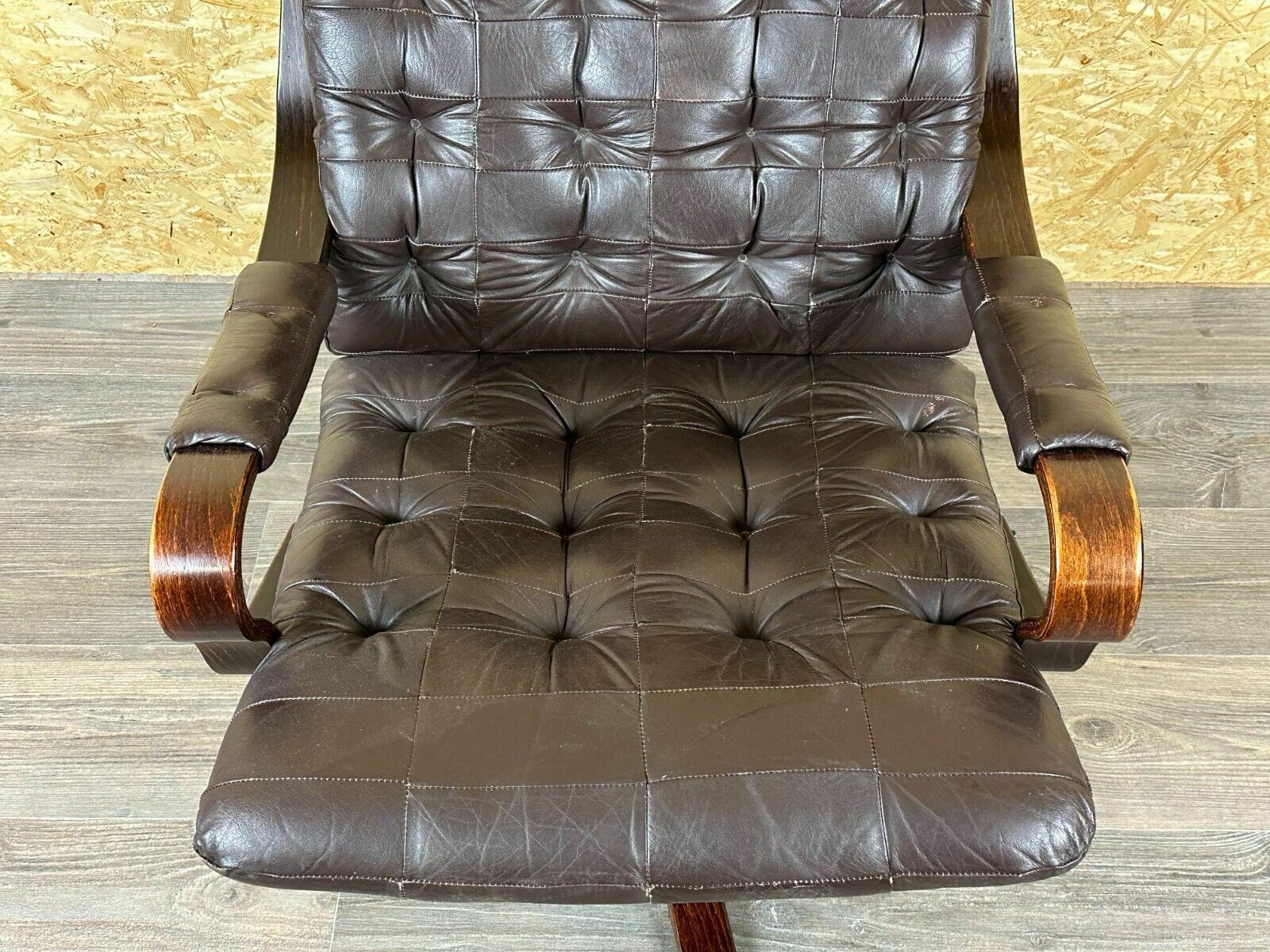 photo for sale 60er 70er Jahre Sessel Easy Chair Ledersessel Drehsessel Danish Modern Design
