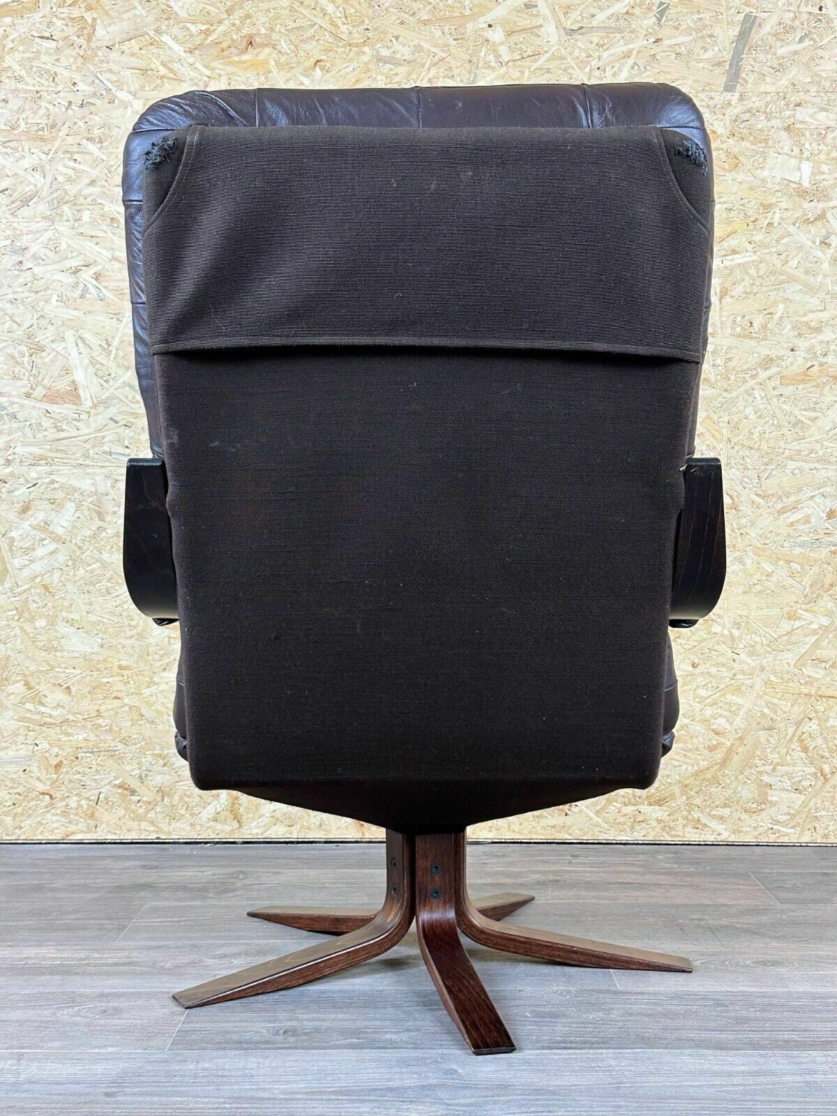 photo vinterior 60er 70er Jahre Sessel Easy Chair Ledersessel Drehsessel Danish Modern Design