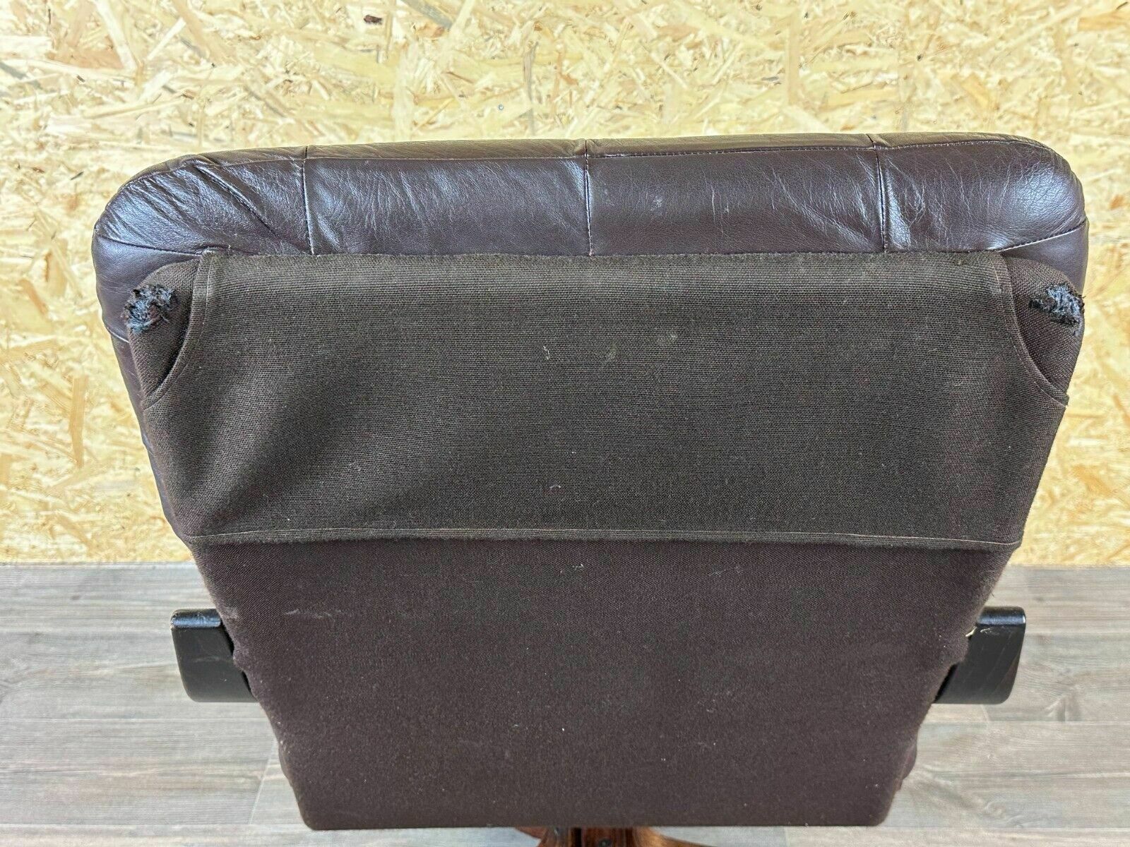 photo vintage 60er 70er Jahre Sessel Easy Chair Ledersessel Drehsessel Danish Modern Design