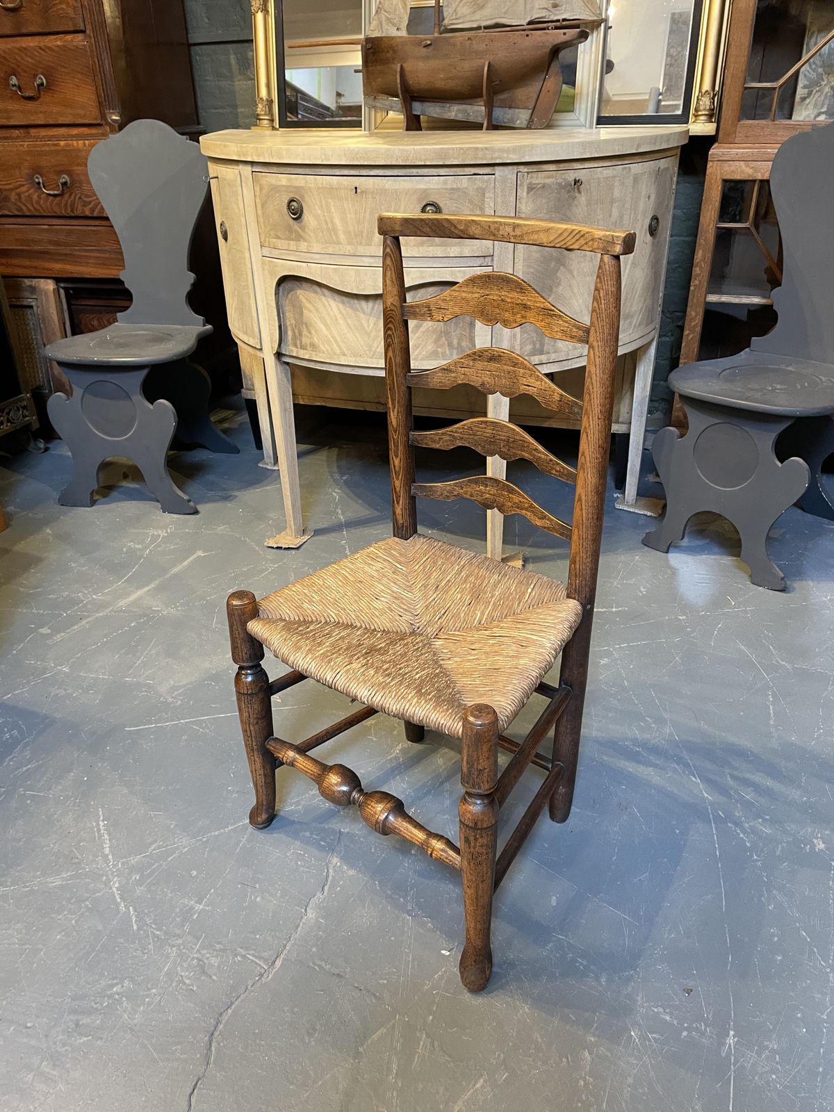 Country Side Chair, 1800s, Antique photo vintage