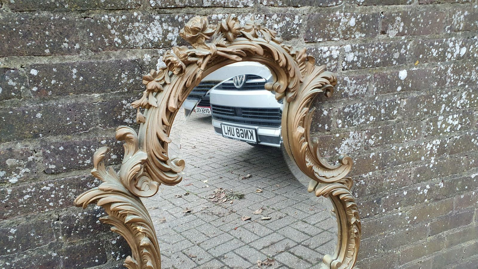 Stunning Huge Chunky Victorian Gold Gilt Wall Mirror French photo for sale