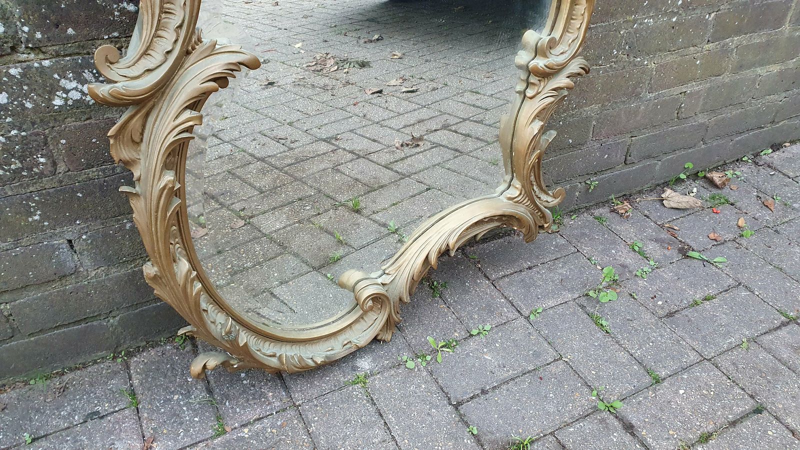 Stunning Huge Chunky Victorian Gold Gilt Wall Mirror French photo 595.0