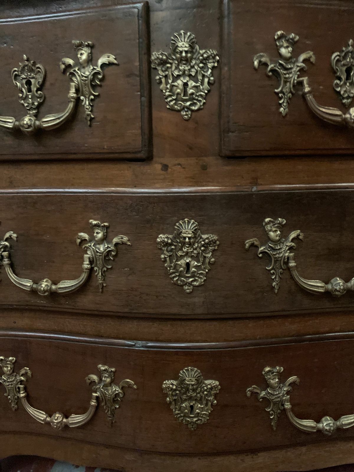 Provincial Chest Of Drawers In Solid Walnut XVIII Century photo for sale