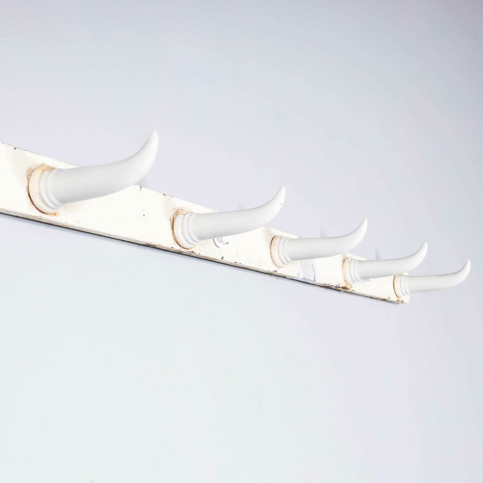 19th Century French Original Cast Iron Butchers Hooks – Long Hook Rack photo Furniture