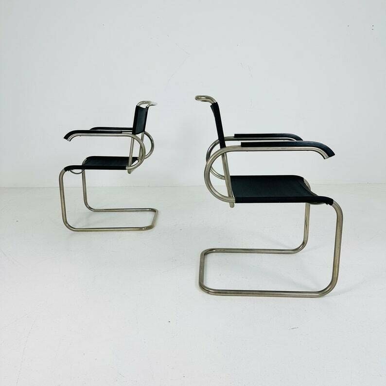 Set Of 2 Marcel Breuer Bauhaus Cantilever D40 Chais By Tecta 1960s photo Furniture
