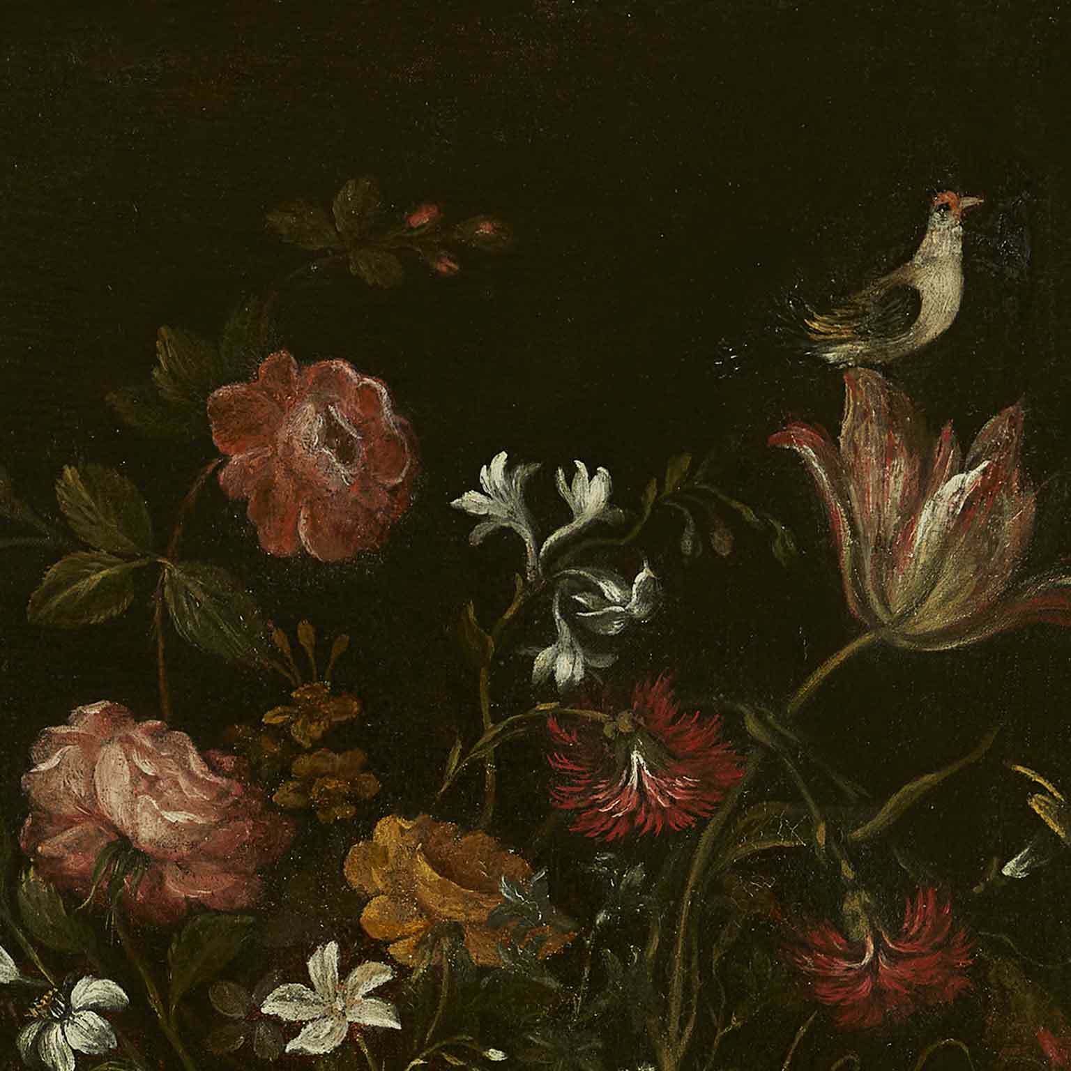 photo furniture Pair Of Still Lifes Of Flowers From The 1600s