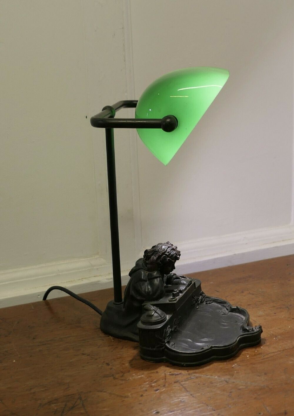 Green Glass Banker’s Desk Lamp photo buy