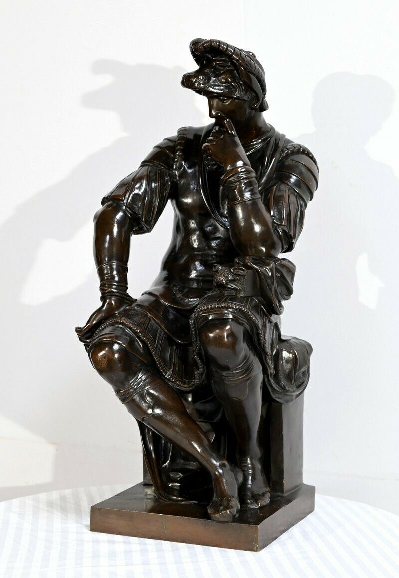 Bronze “Laurent De Medici” After Michelangelo, 19th Century School – Mid 19th Century photo Home Decor