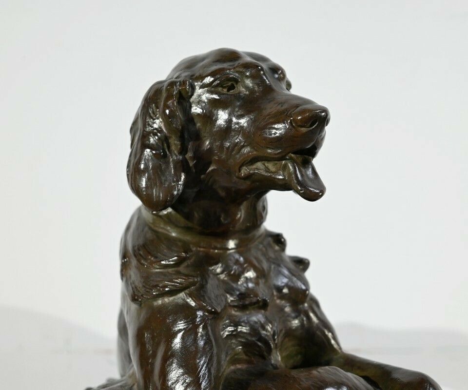 Art Bronze “The Dog With The Hare”, Signed Je. Masson – Early 20th Century photo