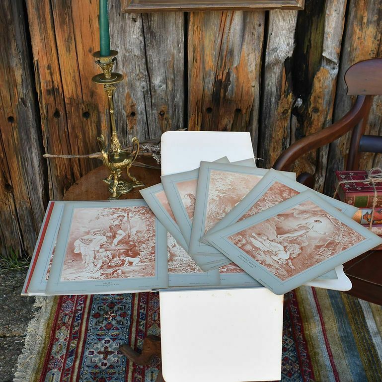 Antique Das Goldene Zeitalter Alexander Zick Book Colour Plates Set Of 12 Plates photo buy