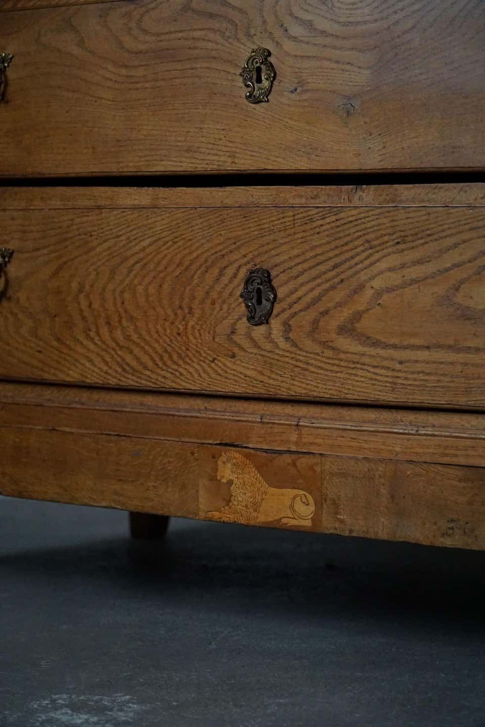 photo buy Antique Danish Chest Of Drawers In Oak, Made In Late 18th Century, Louis 16