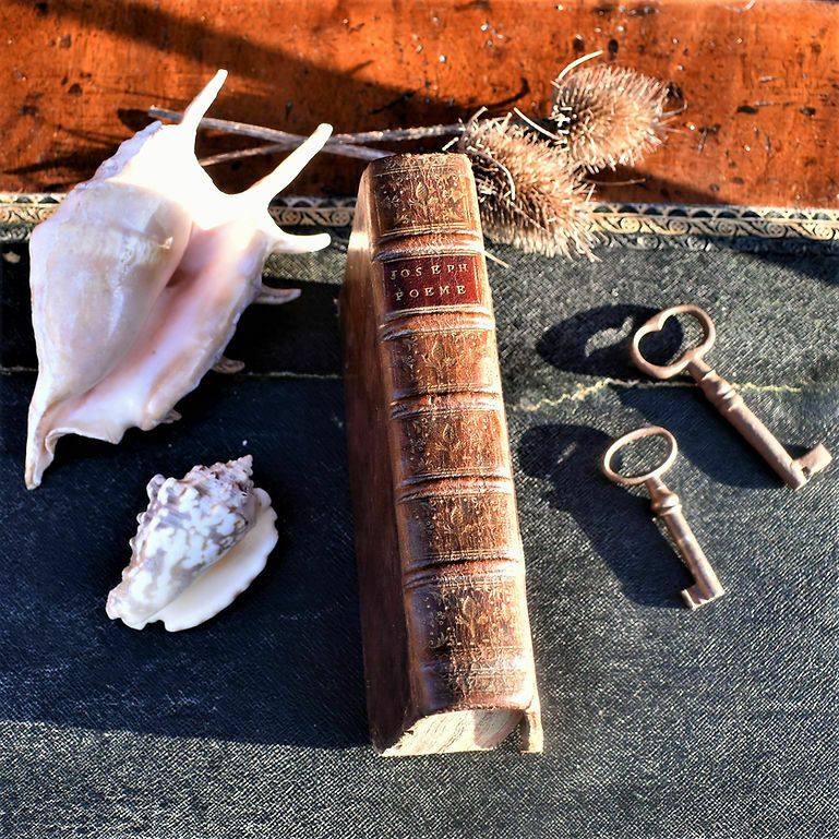 Antique Rare 1767 Joseph En Neuf Chants Paul Jérémie Bitaubé Leather Bound Book photo 75.0