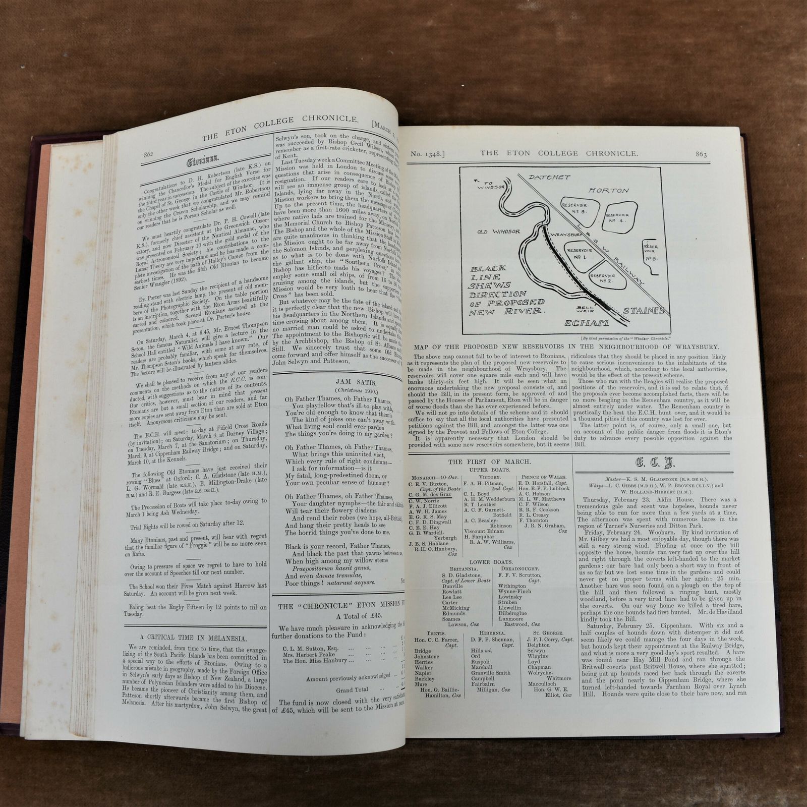 Antique 1911 Eton College Monthly Chronicle Fine Half Leather Bound Book photo vintage