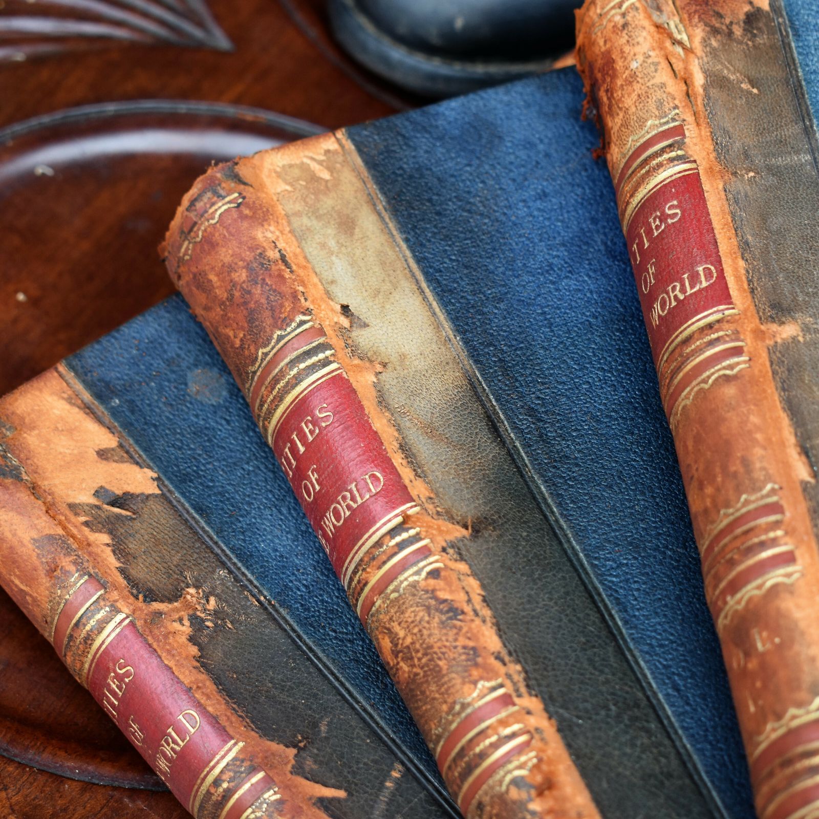 Antique Cities Of The World Half Leather Books By Edwin Hodder Illustrations photo vinterior