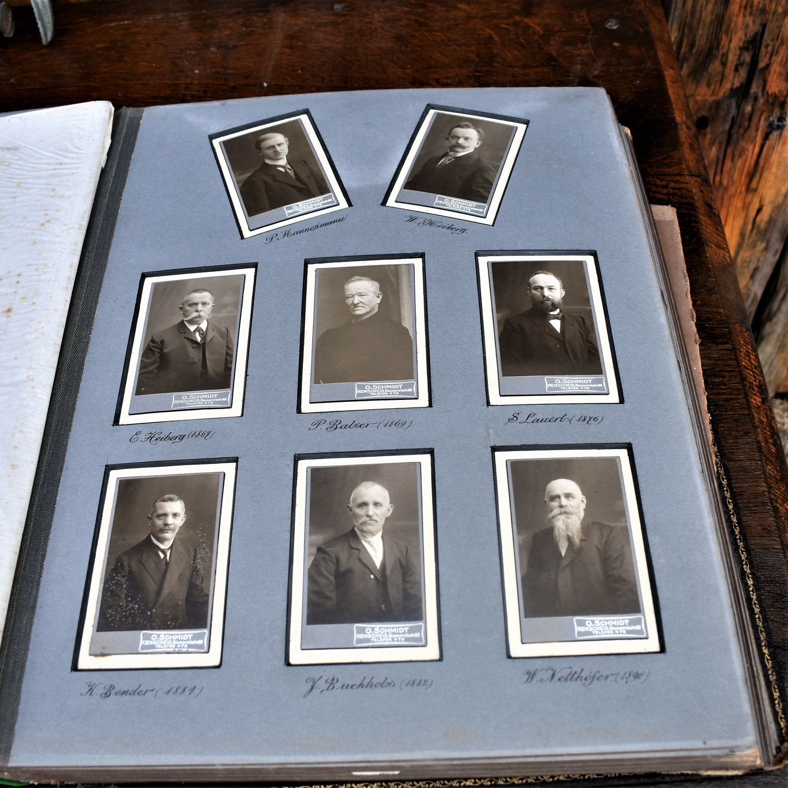 Antique Rare 1914 Max Franke Mannesmann Metal Comp. Germany Leather Photo Album photo 395.0