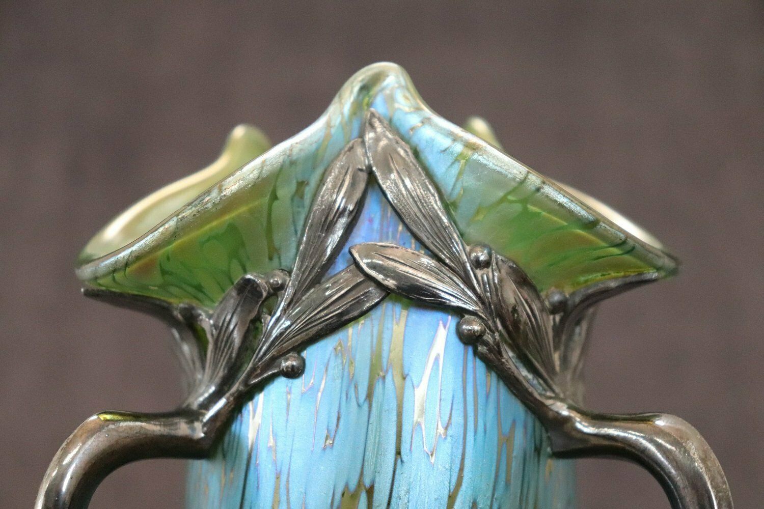 Art Nouveau Vase By Moritz Hacker And Johann Loetz Witwe, 1900s photo vinterior