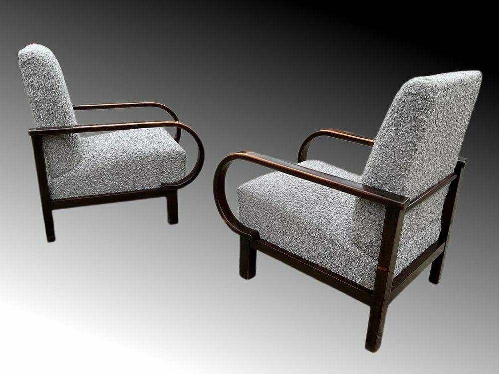 Art Deco Armchairs By Jindrich Halabala For Up Závody, 1930s, Set Of 2 photo 4285.0