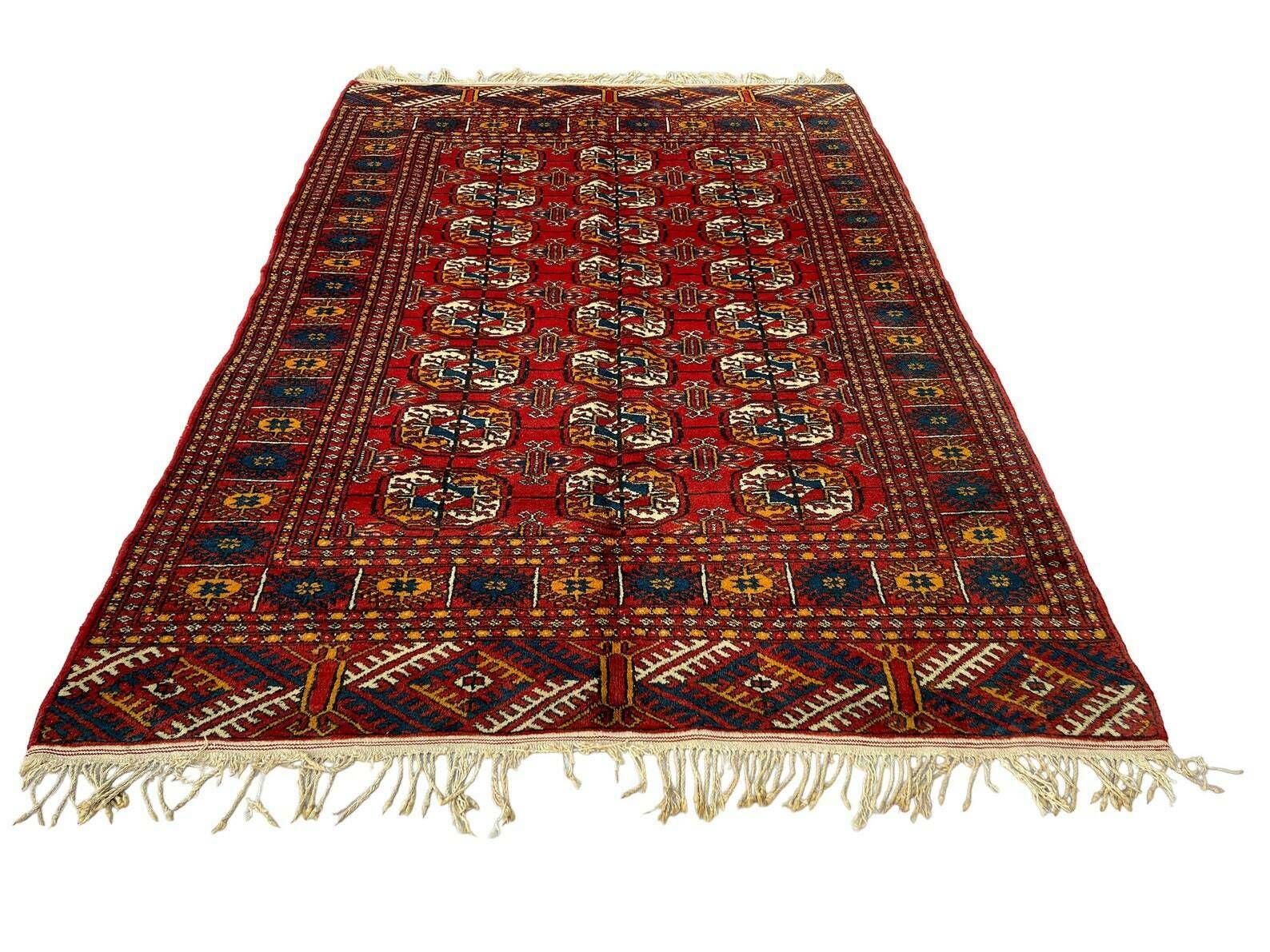 Vintage Afghan Buchara Rug ,Feiner Handgeknüpfter Orientteppich Turkmen Buchara Teppich photo 460.0