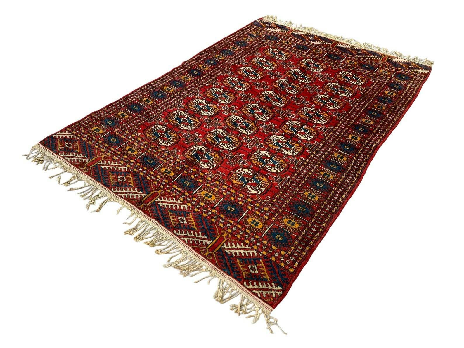 Vintage Afghan Buchara Rug ,Feiner Handgeknüpfter Orientteppich Turkmen Buchara Teppich photo vinterior