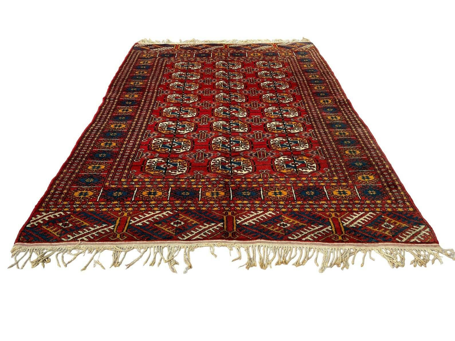 photo for sale Vintage Afghan Buchara Rug ,Feiner Handgeknüpfter Orientteppich Turkmen Buchara Teppich