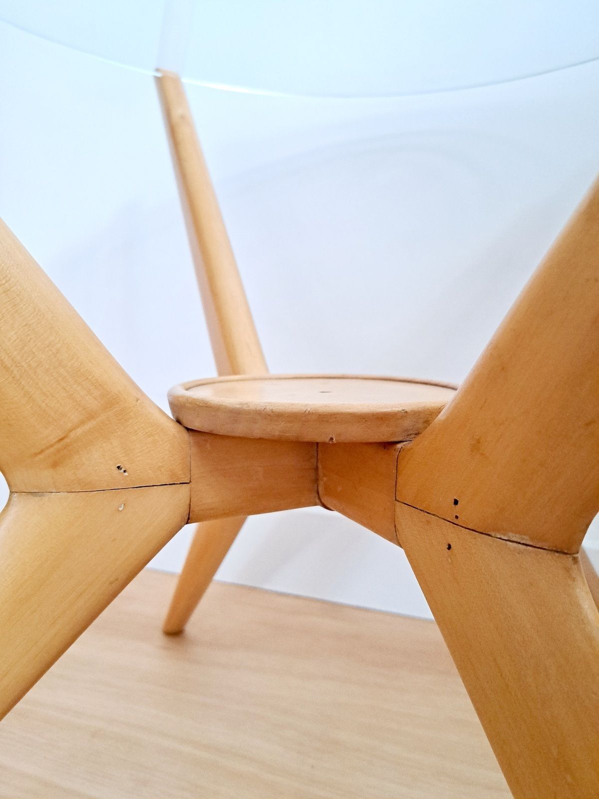 Calo Di Carli Circular Coffee Table With Glass Top, 1950, Italy photo 1200.0
