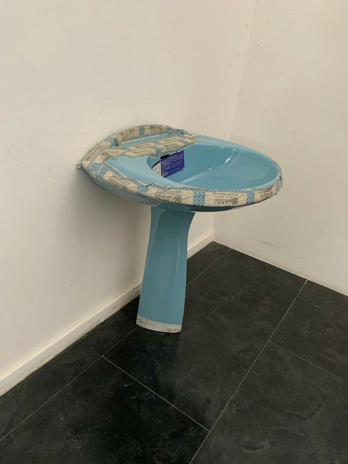 Ellisse Washbasin Light Blue By Ideal Standard, 1970s photo 1800.0