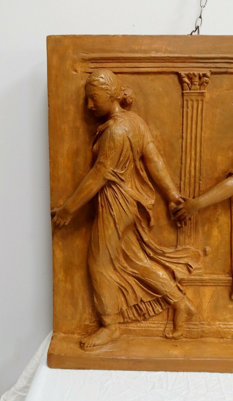 High Relief Plaster Sculpture, “Dancers Of Borghese” – 19th Century photo vinterior