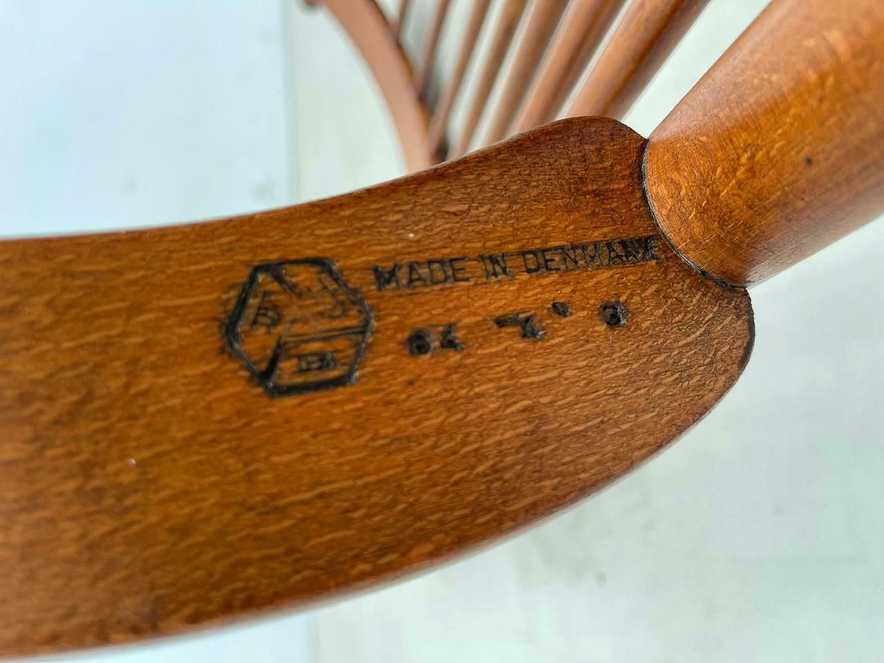 Mid Century Modern Scandinavian Rocking Chair Model J16 By Hans Wegner, 1960s photo for sale