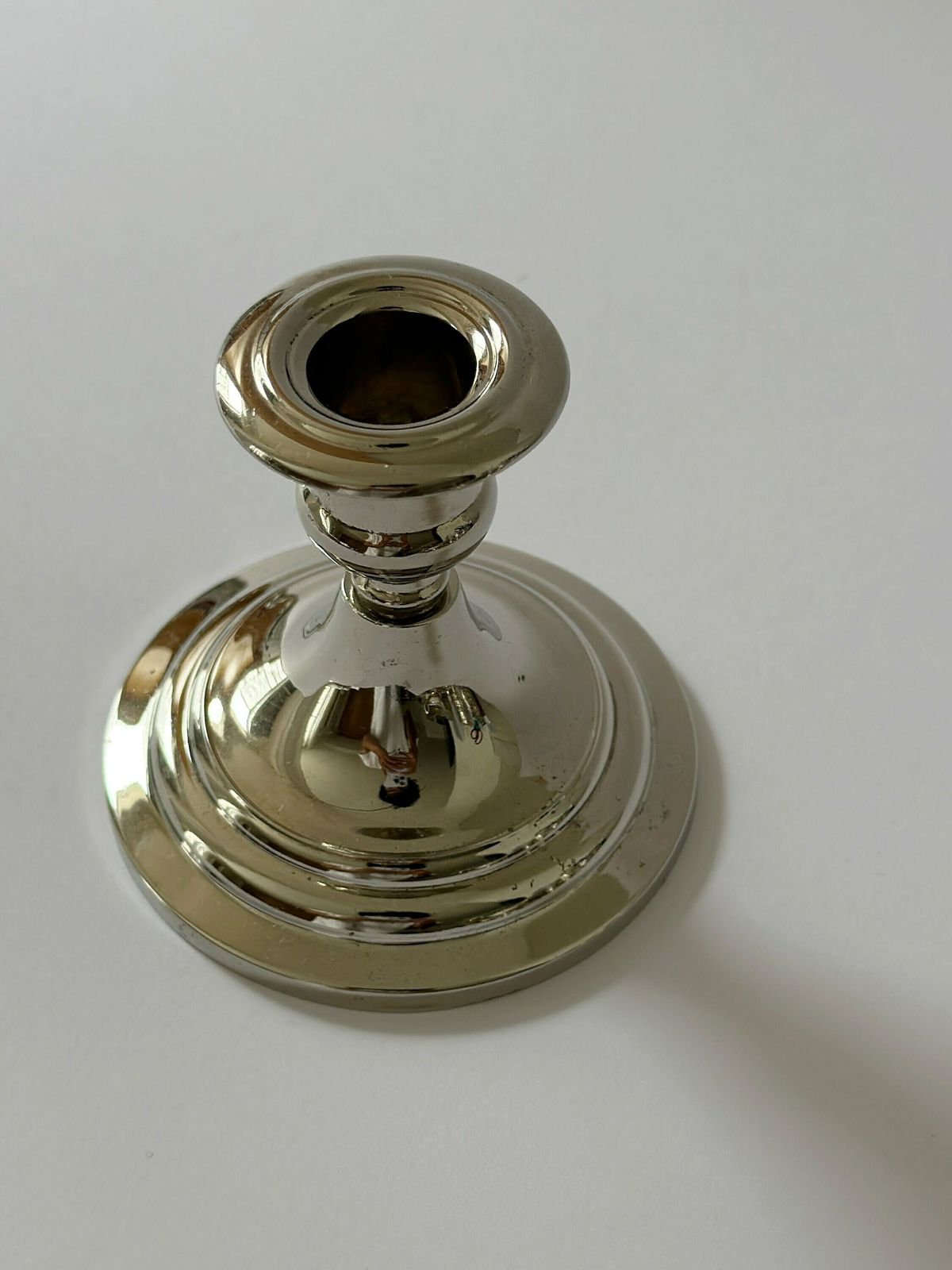 Vintage Silver Coloured Candleholder Set With 6 Candles. Metal Candlestick Holder. photo 81.0