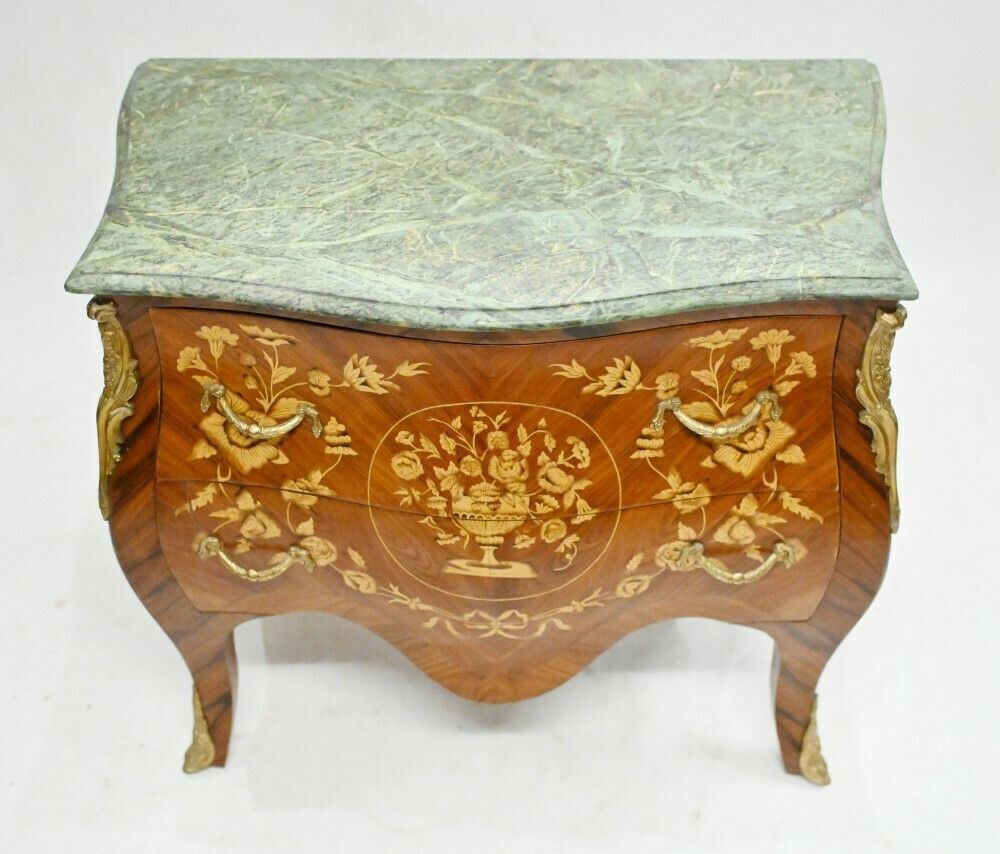 French Bombe Commode Inlay Chest Of Drawers photo furniture