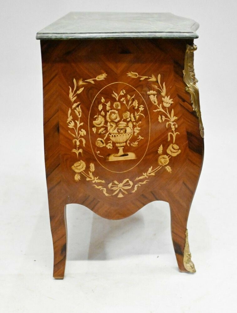 French Bombe Commode Inlay Chest Of Drawers photo buy
