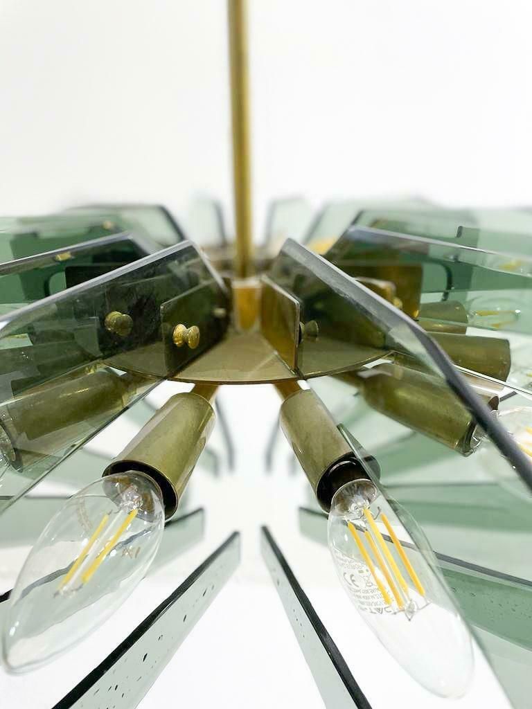 Mid Century Modern Glass Suspension Fontana Arte Style, 1960s photo furniture