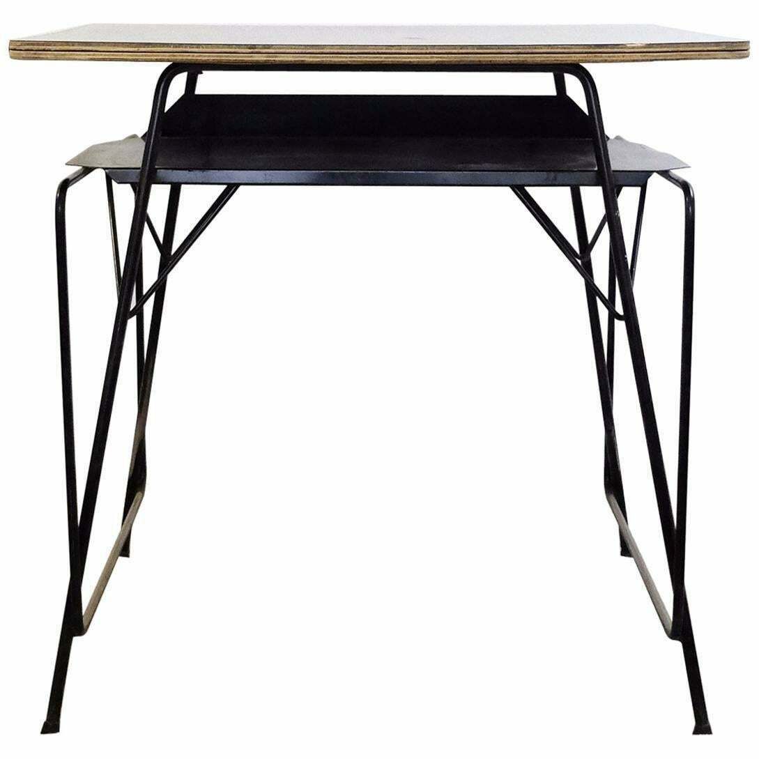 Willy Van Der Meeren Desk For Tubax, Circa 1950, Formica, Metal, Wood, 38 Avai