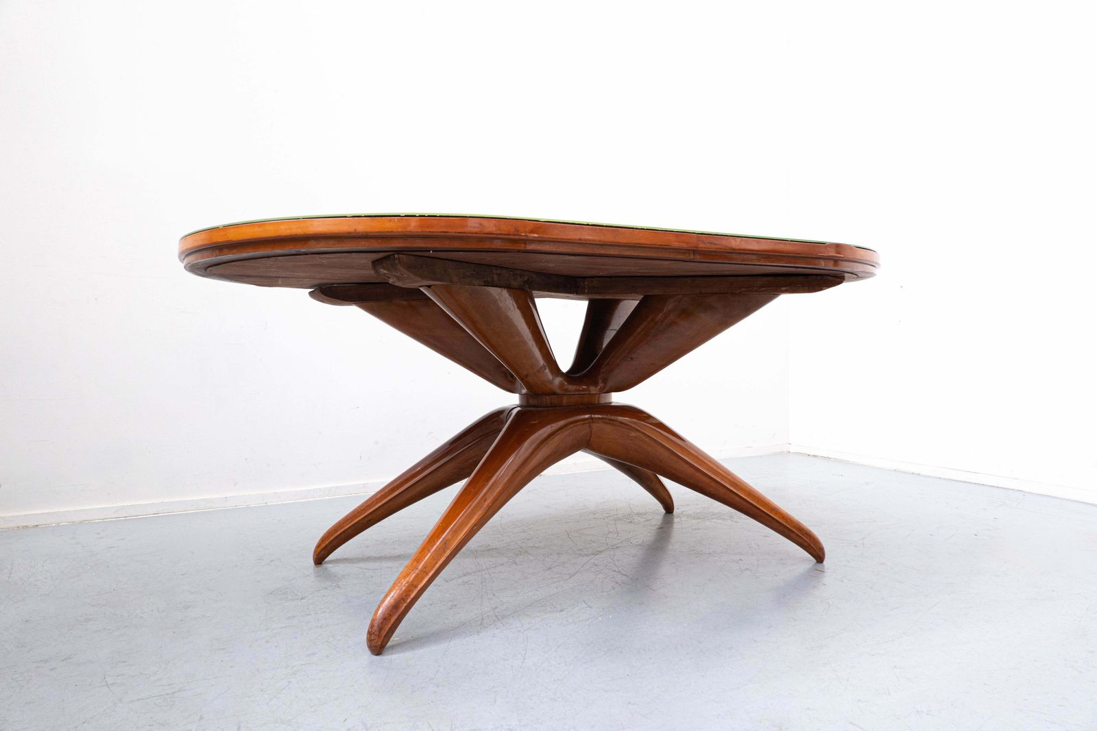 Mid Century Wooden Italian Dining Table Attributed To Guglielmo Ulrich, 1950s photo furniture