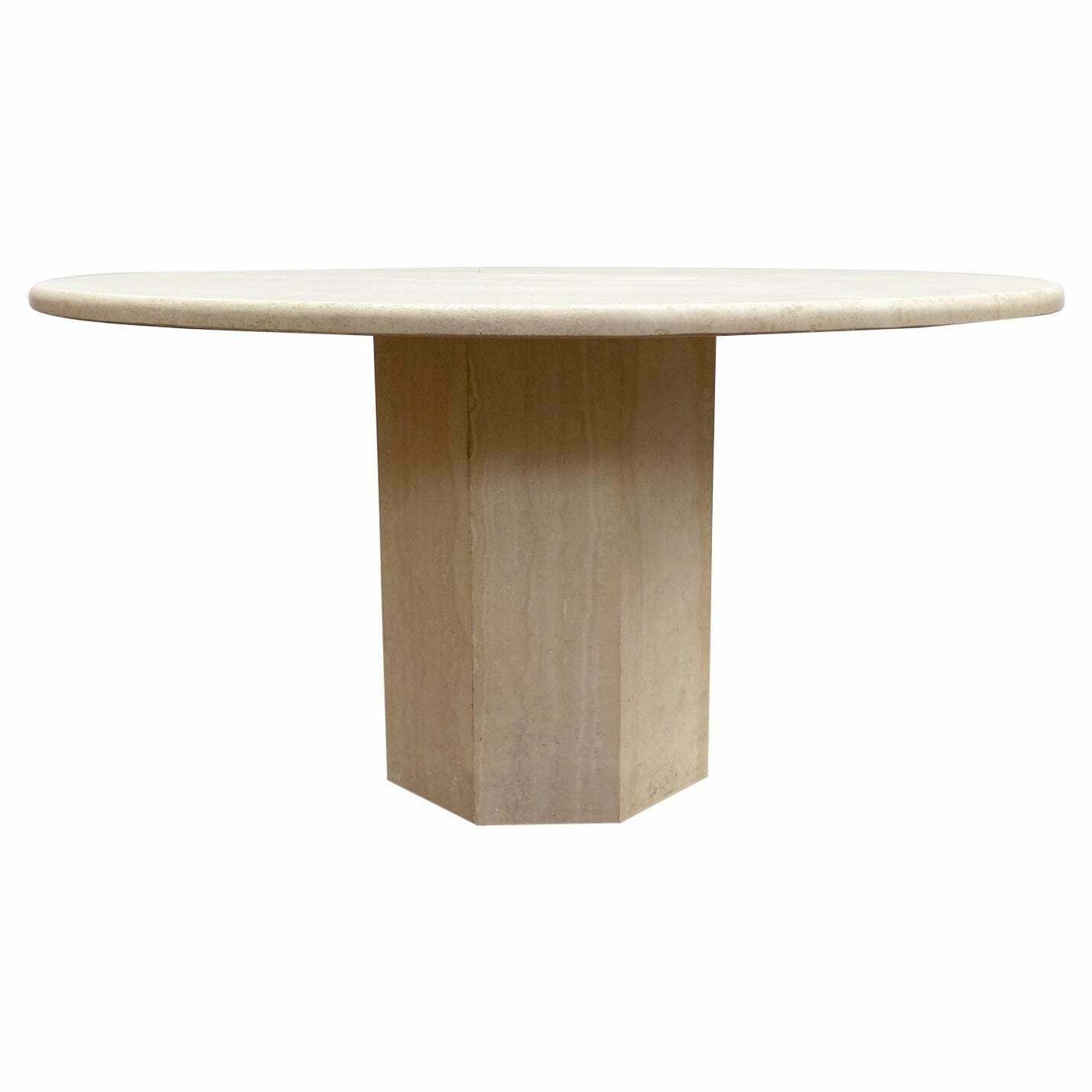 Mid Century Travertine Coffee Table, Italy 1970s