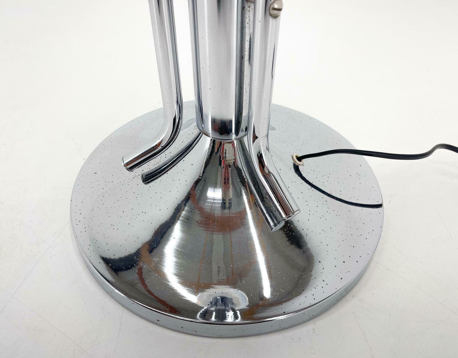 photo vinterior Mid Century Chrome & Murano Glass Floor Lamp, Italy, 1970's