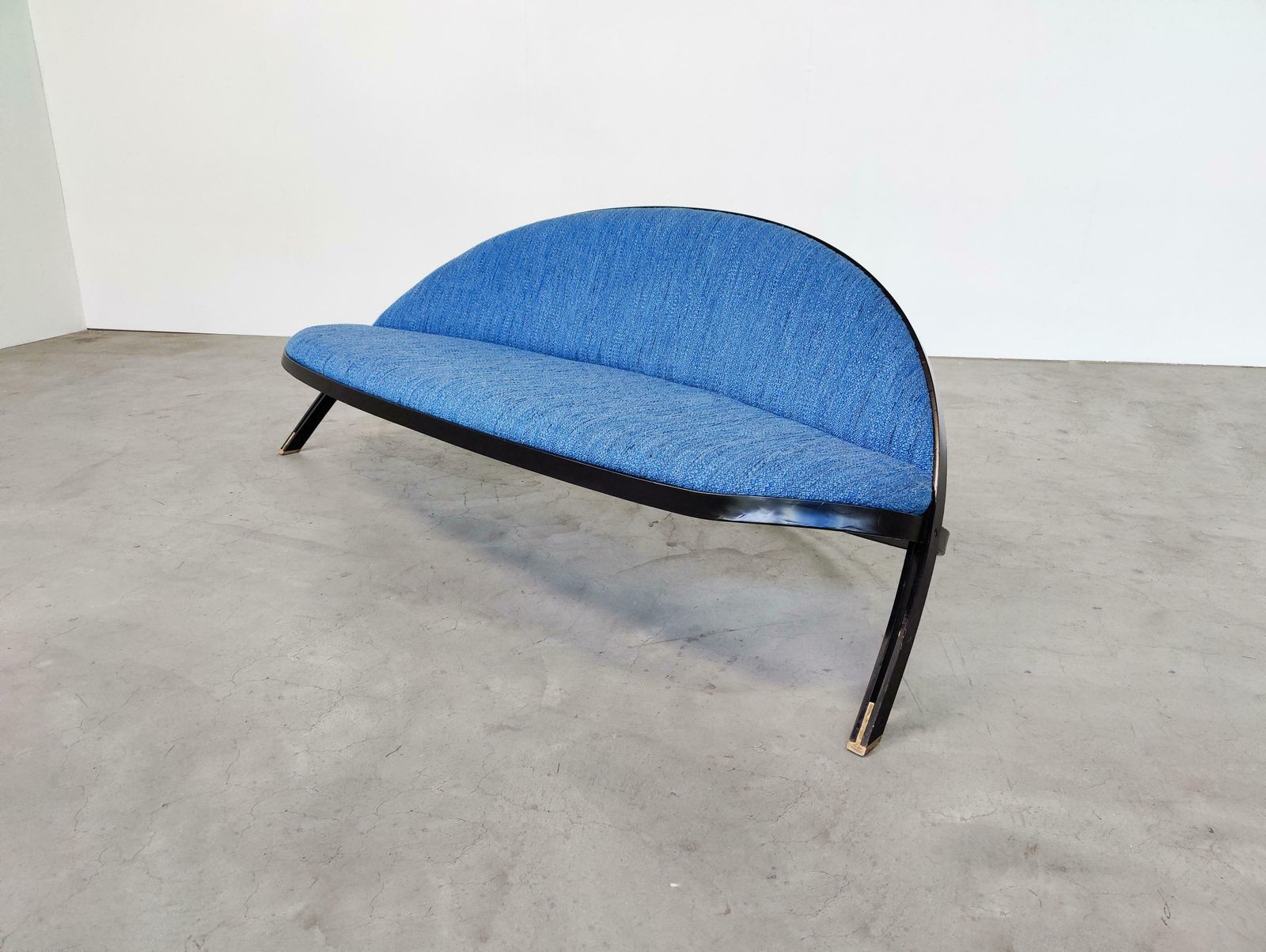 Mid Century Modern Blue ''Saturno'' Sofa By Gastone Rinaldi For Rima, Italy, 1957 photo furniture
