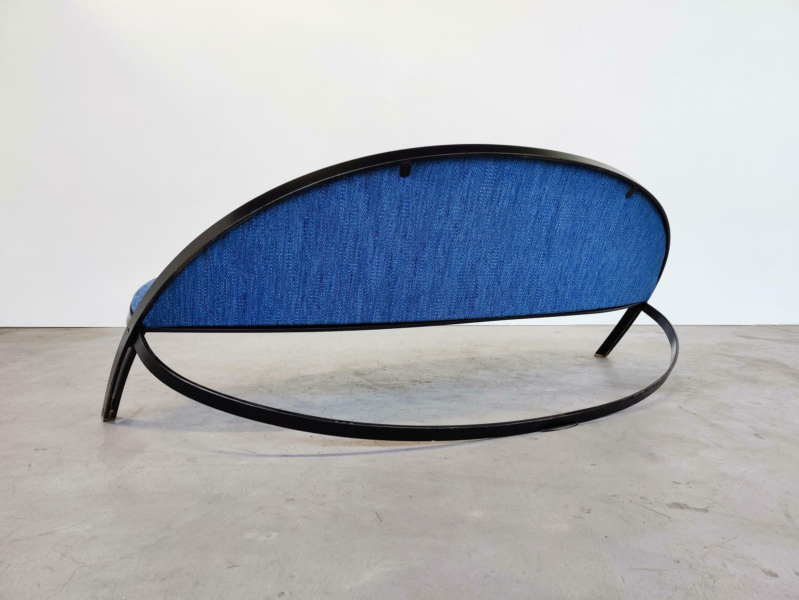 photo for sale Mid Century Modern Blue ''Saturno'' Sofa By Gastone Rinaldi For Rima, Italy, 1957