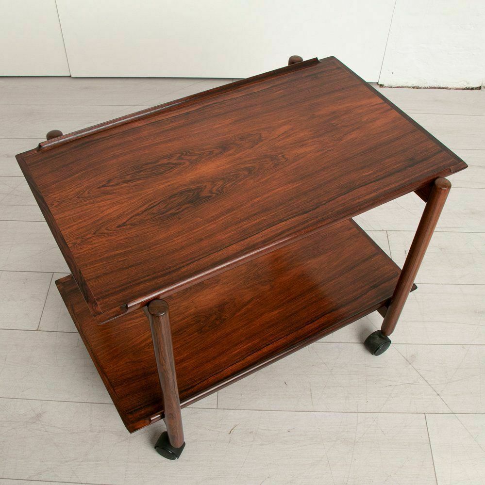 Danish Midcentury Rosewood Cocktail Trolley photo Furniture
