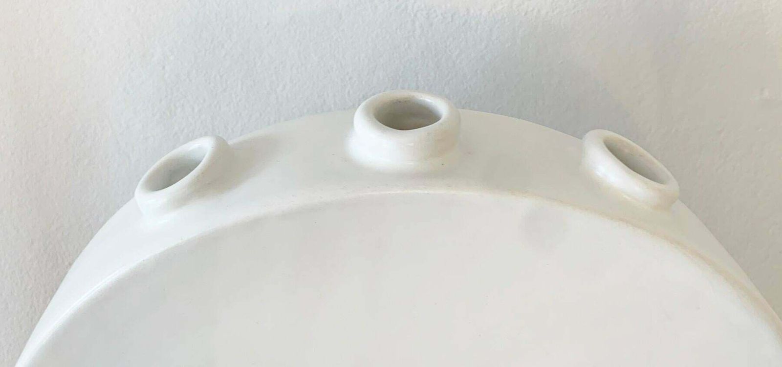 White Ceramic Tulip Vase By Pol Chambost, France, 1940s photo for sale
