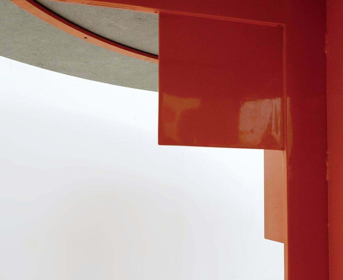 Orange Dining Table By Azucena, Metal And Black Granite, Italy, 1980s photo 8279.0