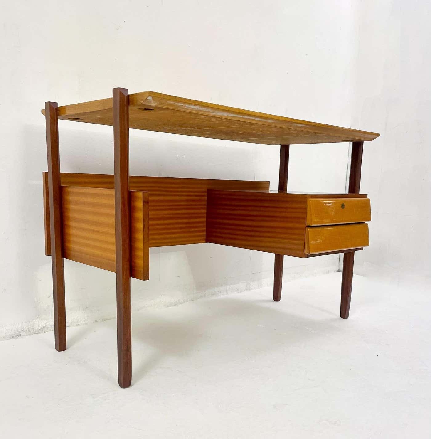 Mid Century Modern Italien Wooden Desk, 1960s photo Furniture