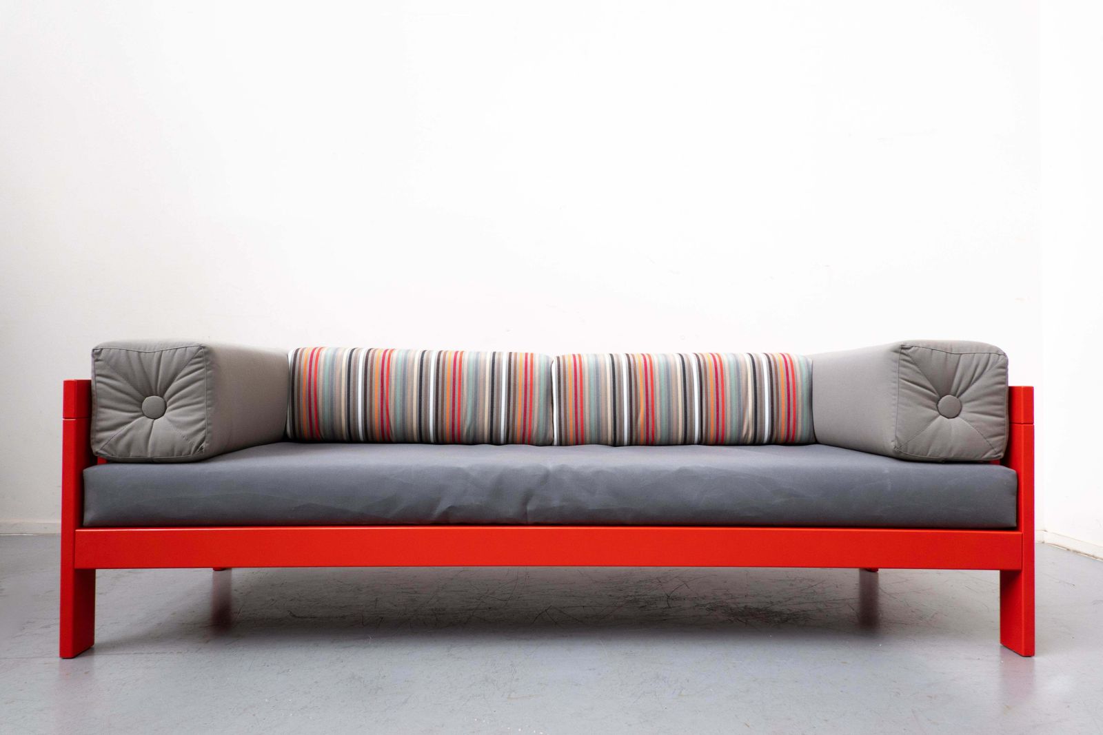 Mid Century Orange "Califfo" Sofa By Ettore Sottsass, Poltronova, Italy, 1960s photo furniture