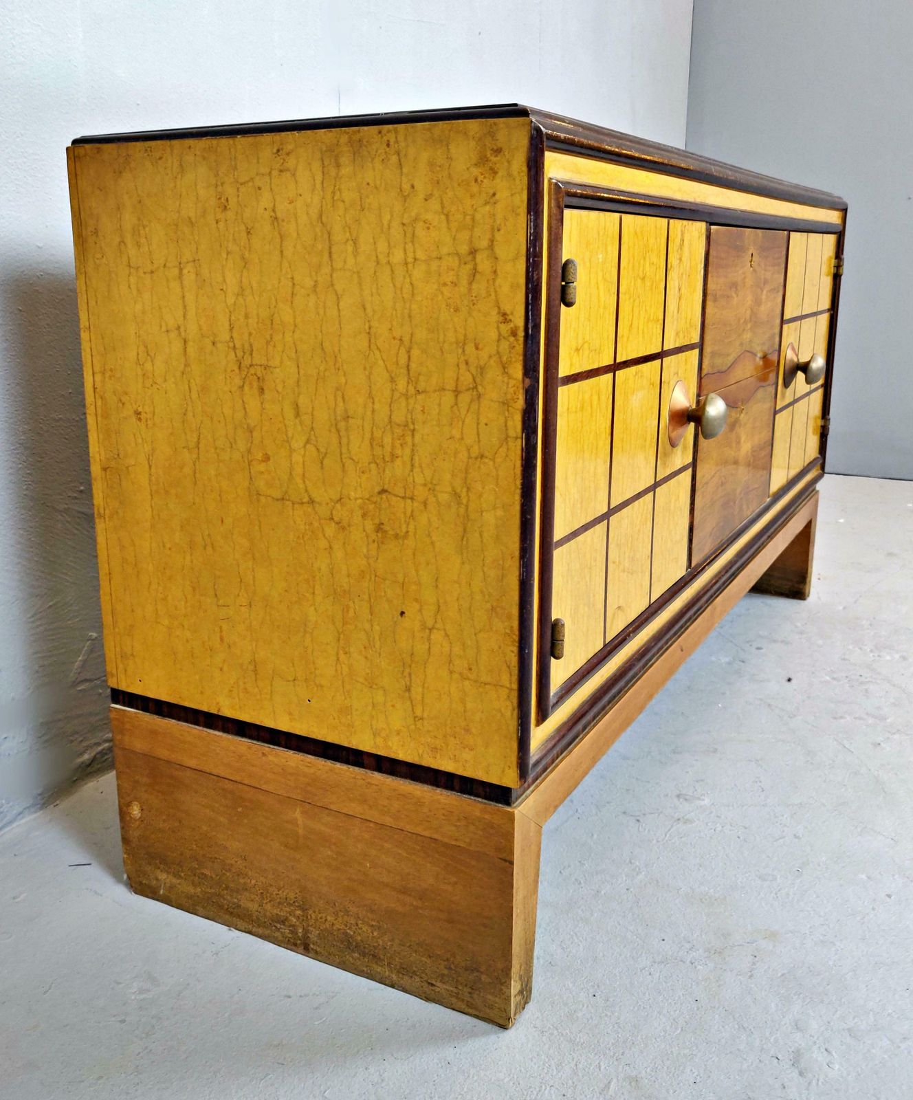 Italian Art Deco Chest Of Drawers With Standing Mirror photo buy