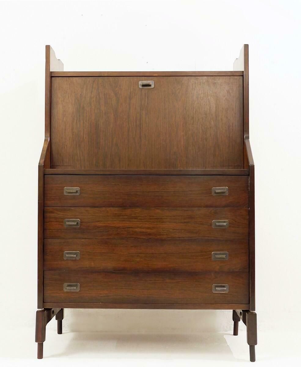 Mid Century Modern Wooden Secretary Desk, Italy, 1970s photo furniture