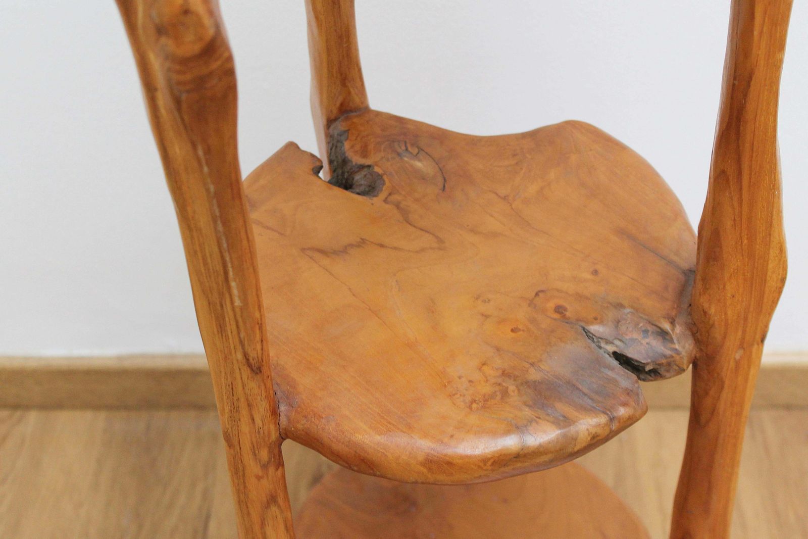Pair Of Sculpted Wood Side Tables photo vinterior