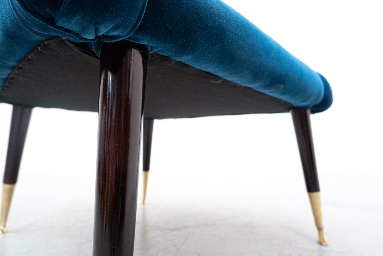 Mid Century Modern Italian Seating Set, Blue Velvet, 1950s photo vinterior